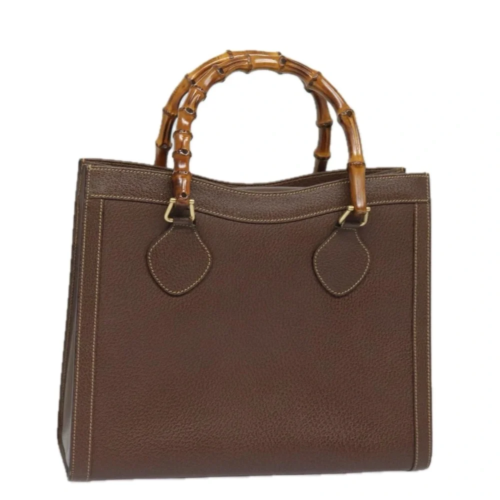 Gucci Brown Satchel with Bamboo Top Handles